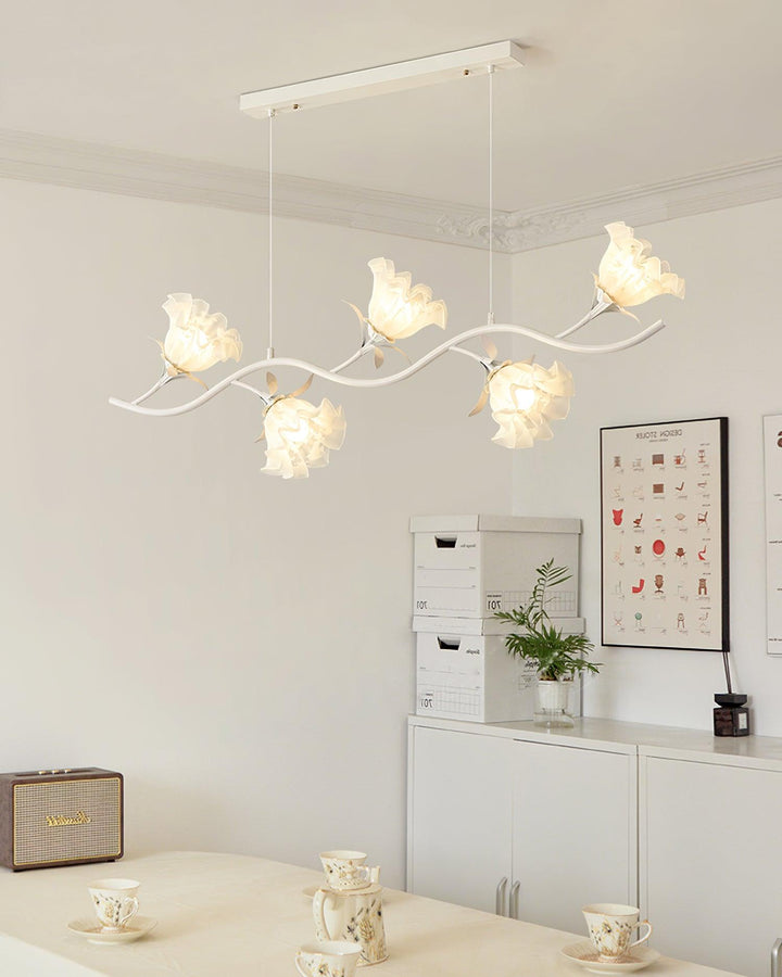 Liorareon lampadario Floreale in vetro