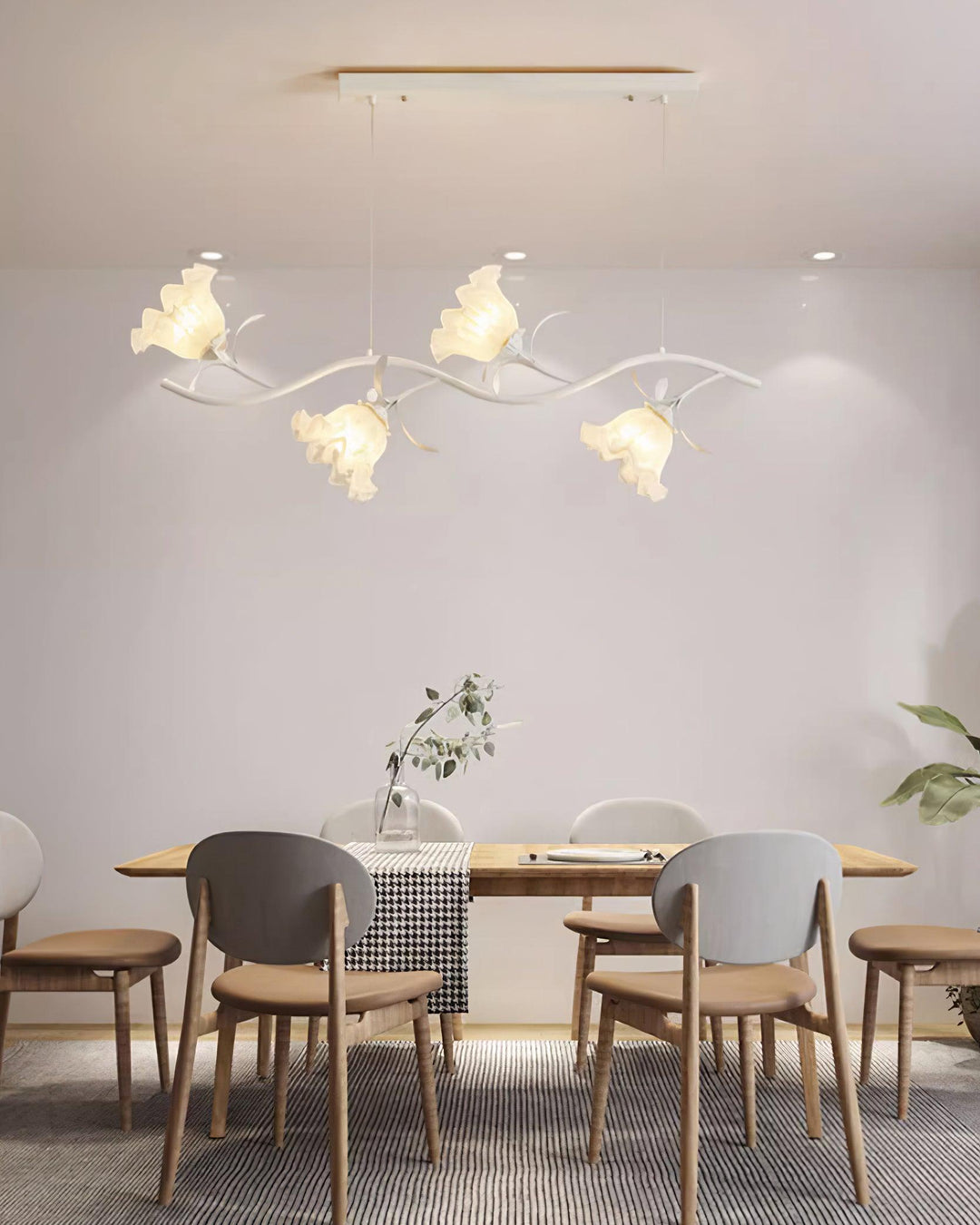 Liorareon lampadario Floreale in vetro