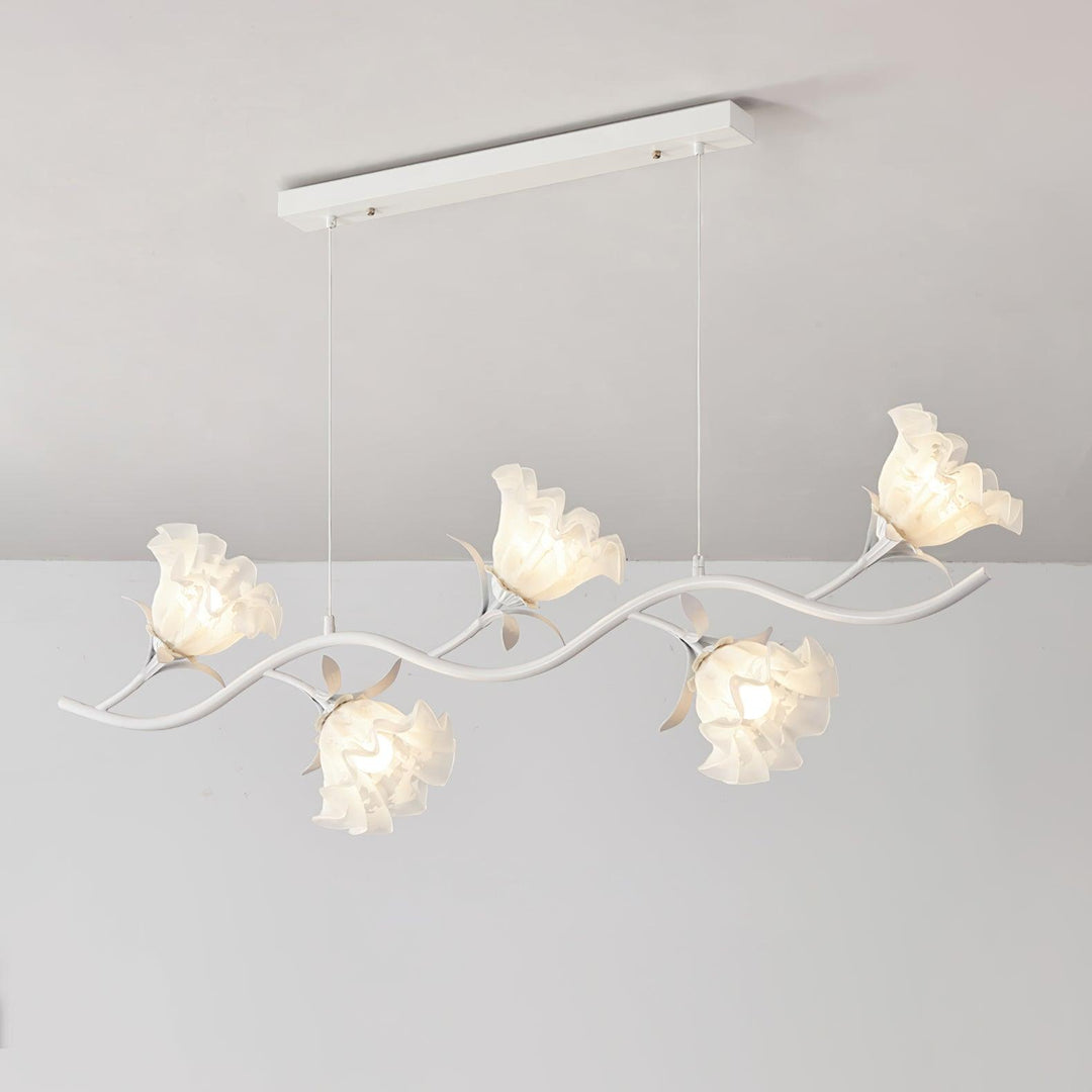 Liorareon lampadario Floreale in vetro