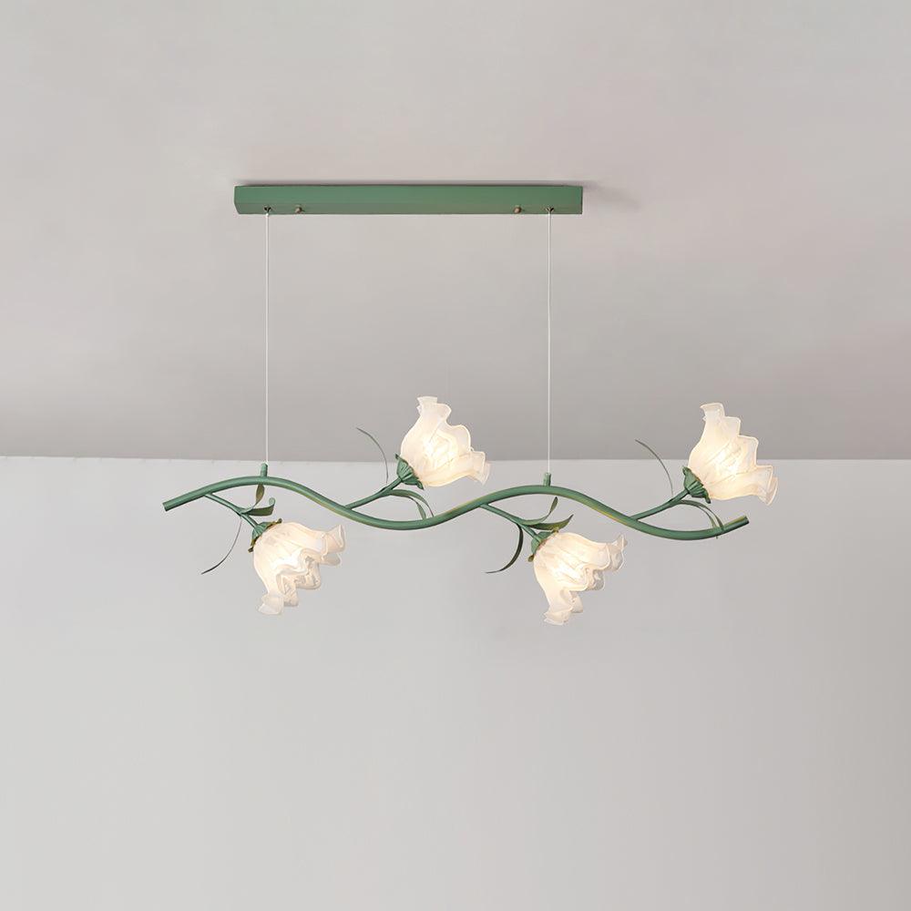 Liorareon lampadario Floreale in vetro
