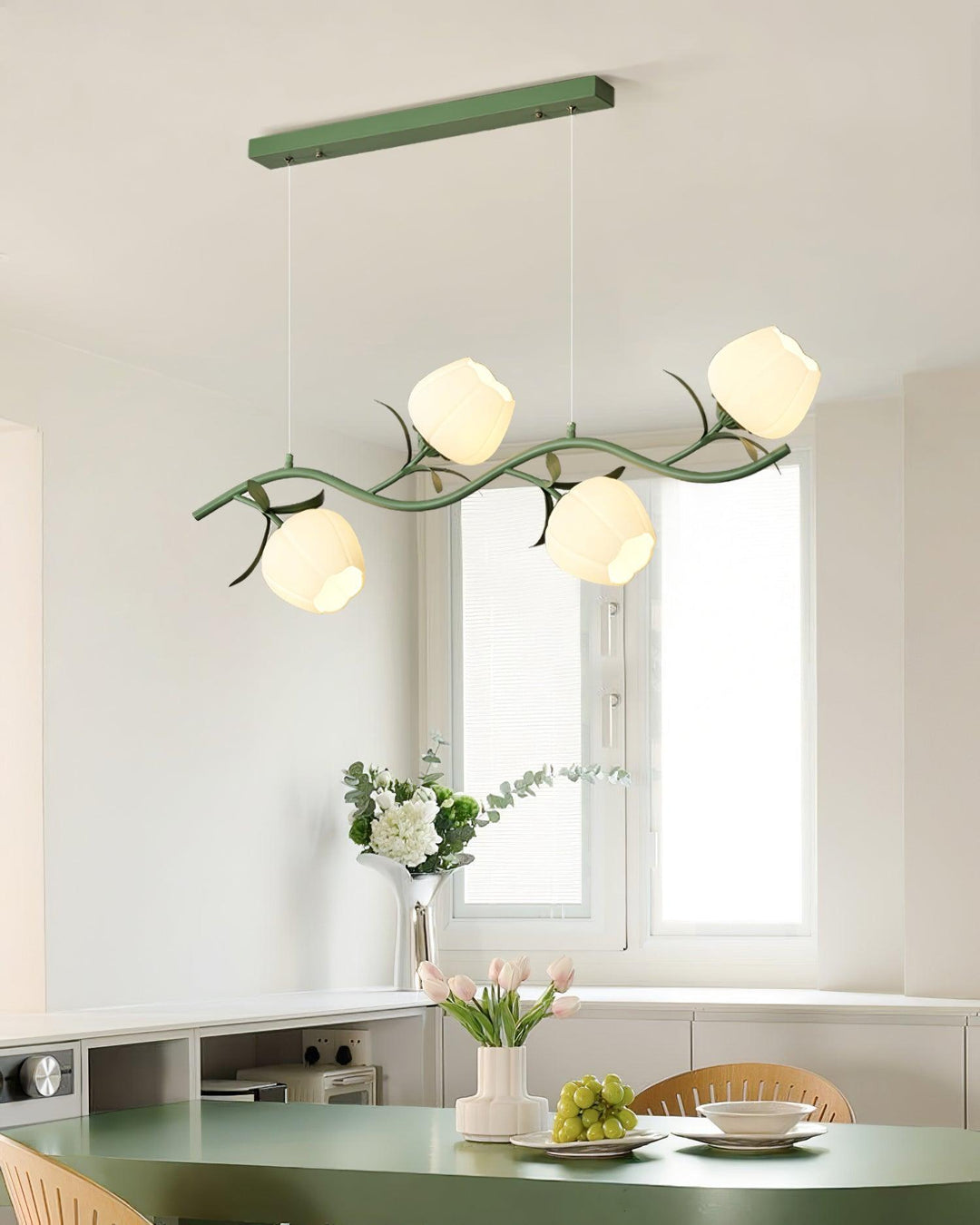 Liorareon lampadario Floreale in vetro
