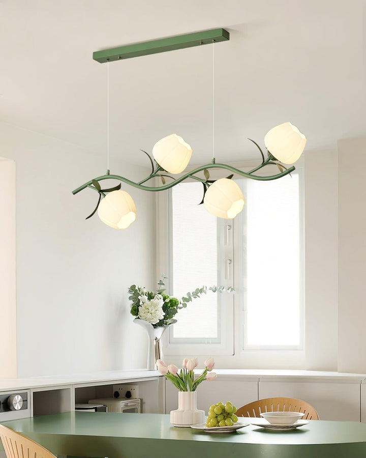 Liorareon lampadario Floreale in vetro