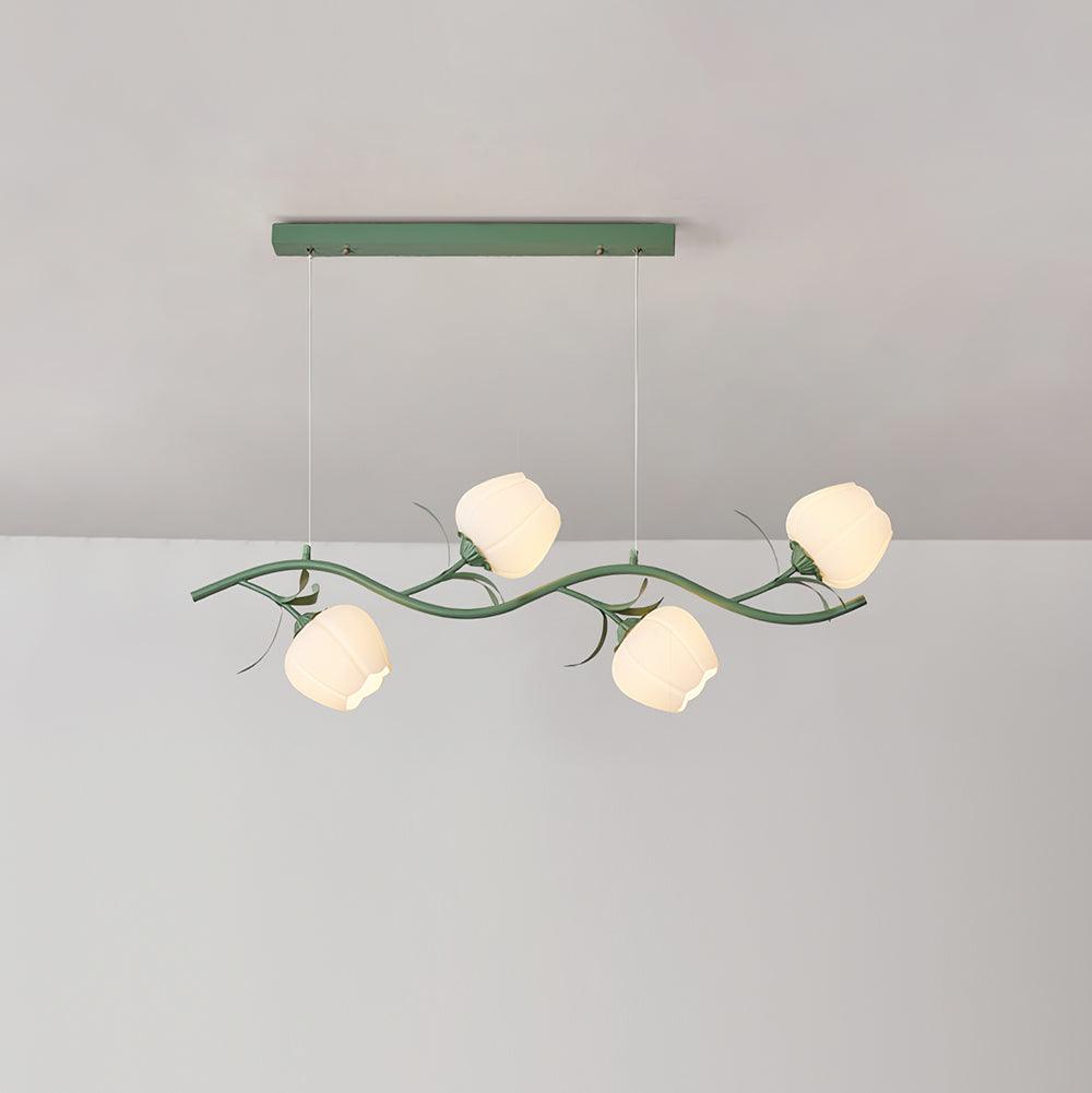 Liorareon lampadario Floreale in vetro