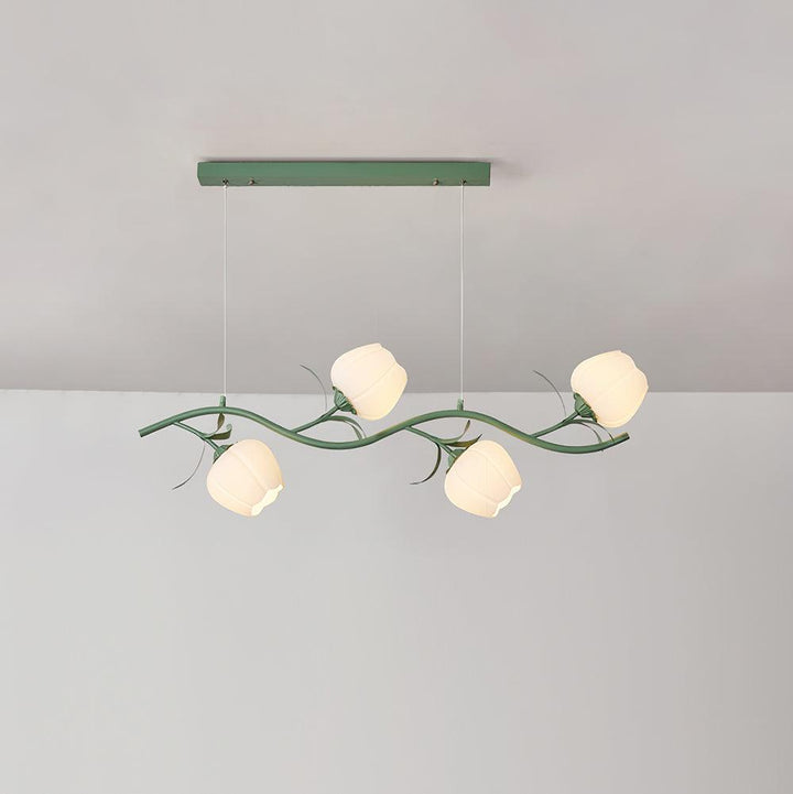 Liorareon lampadario Floreale in vetro