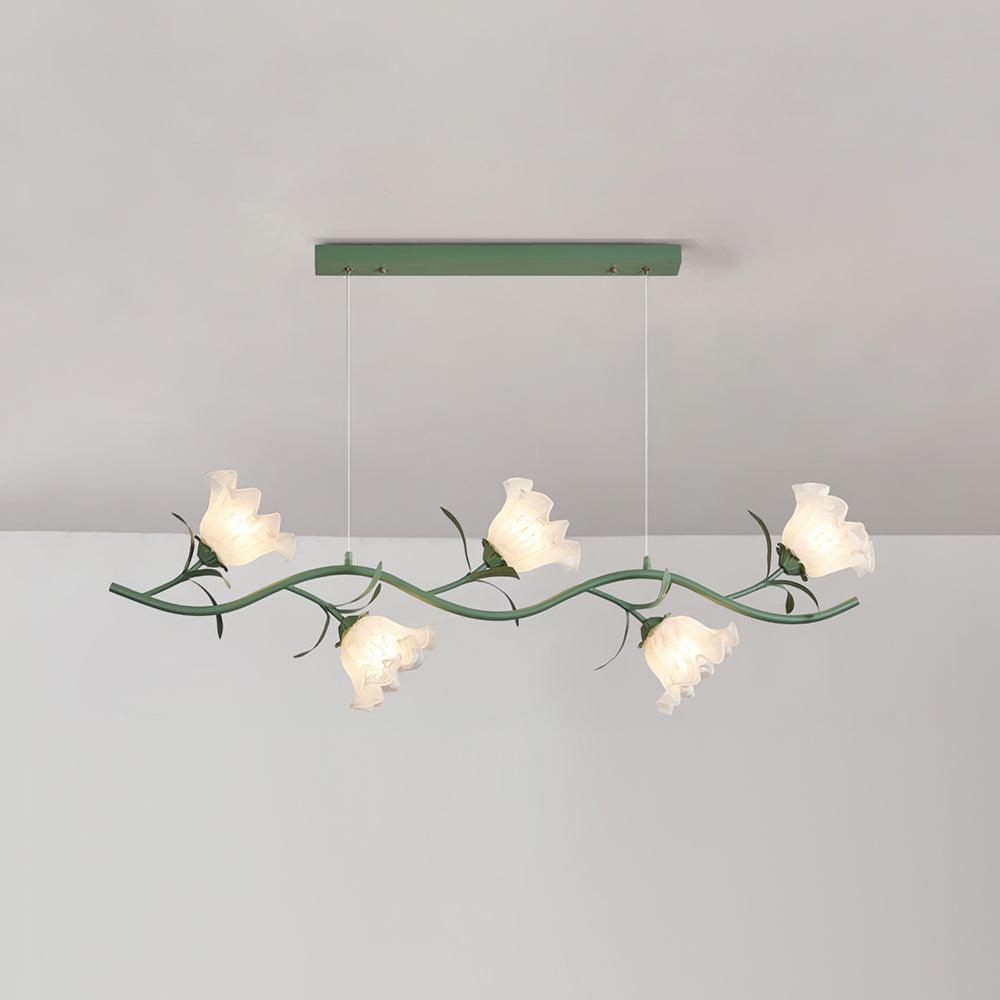 Liorareon lampadario Floreale in vetro