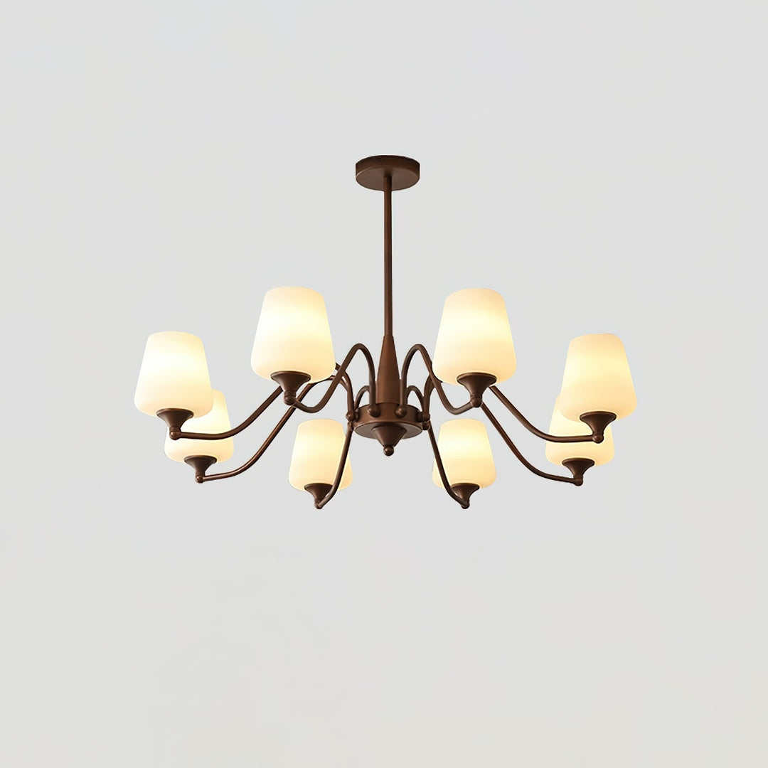 Velelaria lampadario Paralumi in vetro Smerigliato