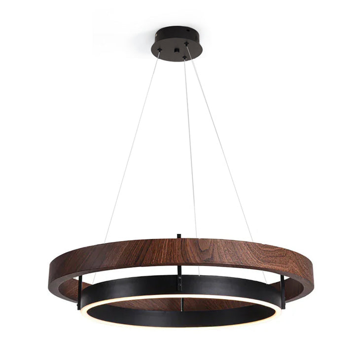 Muto Lampadario ad Anello in Legno