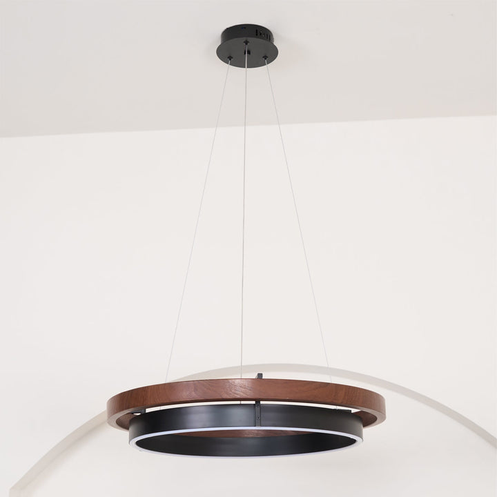 Muto Lampadario ad Anello in Legno