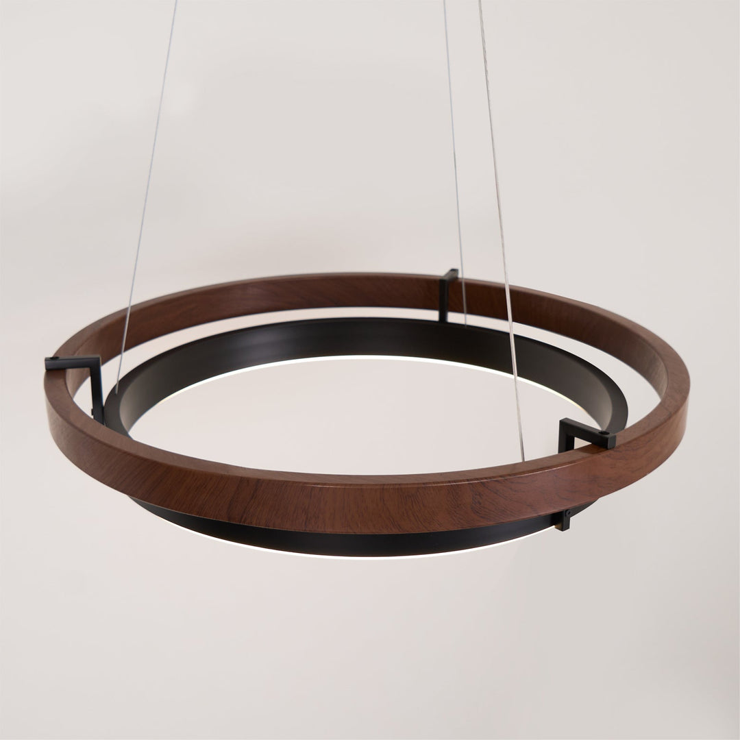 Muto Lampadario ad Anello in Legno