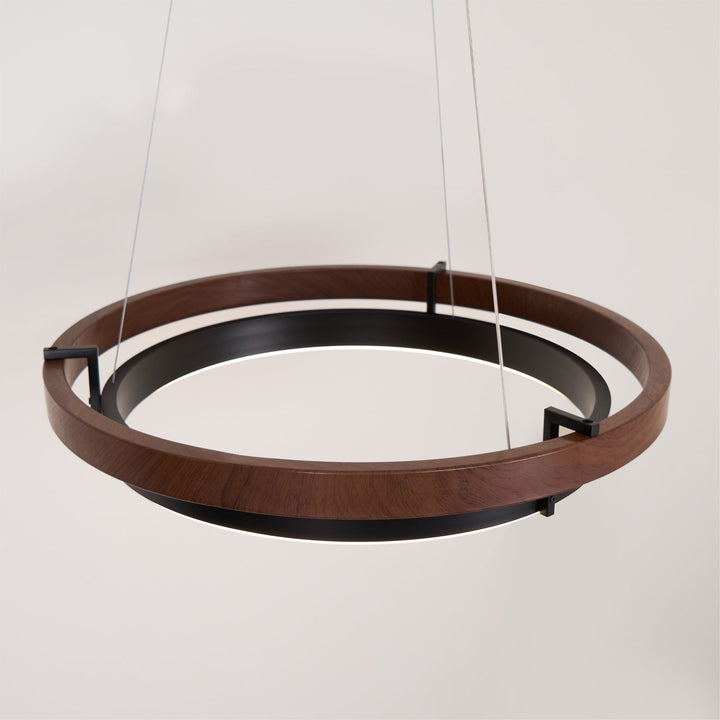 Muto Lampadario ad Anello in Legno