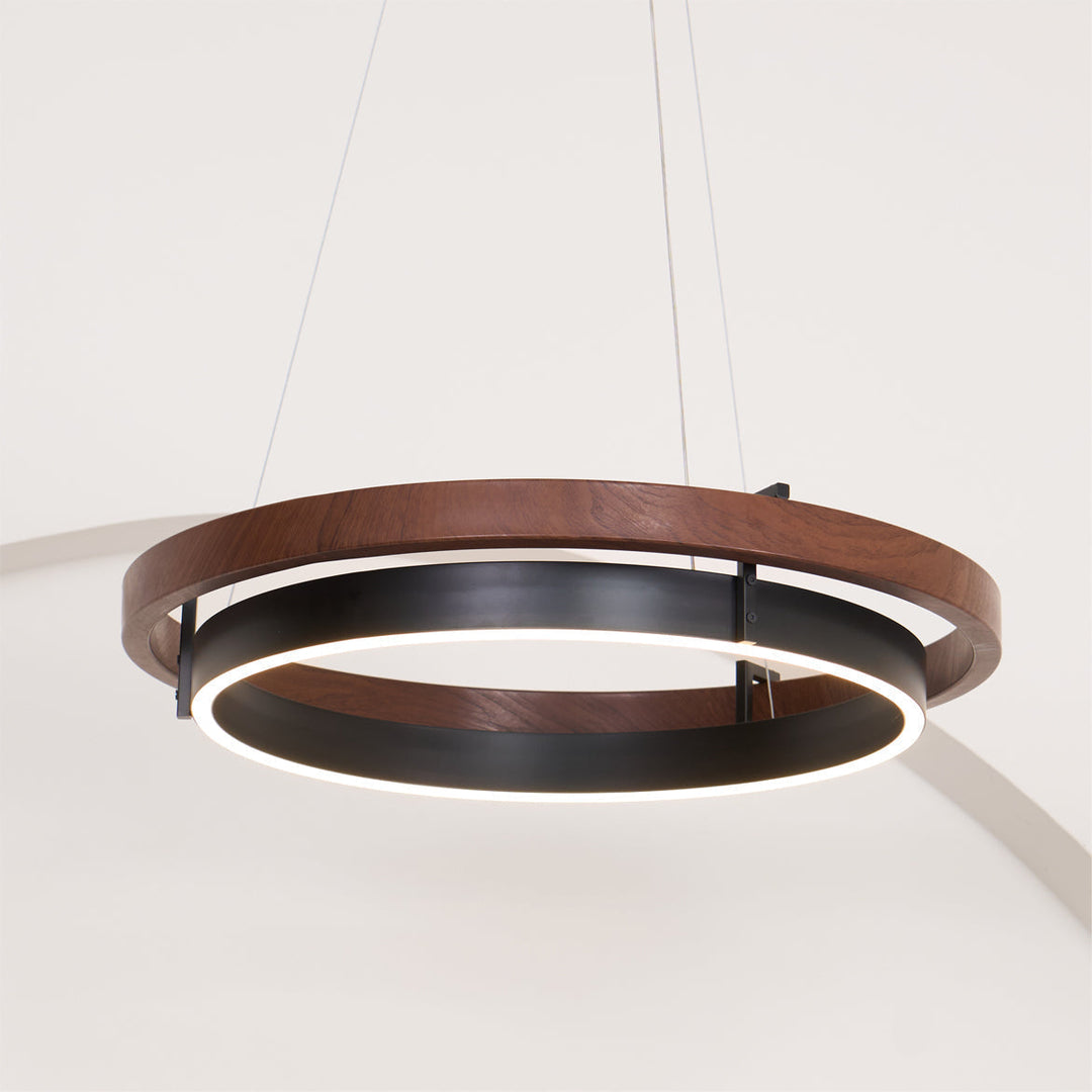 Muto Lampadario ad Anello in Legno