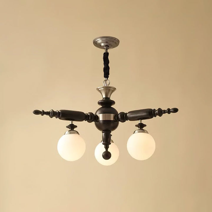 Olvenir lampadario in legno Rustico e vetro