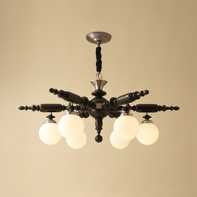 Olvenir lampadario in legno Rustico e vetro