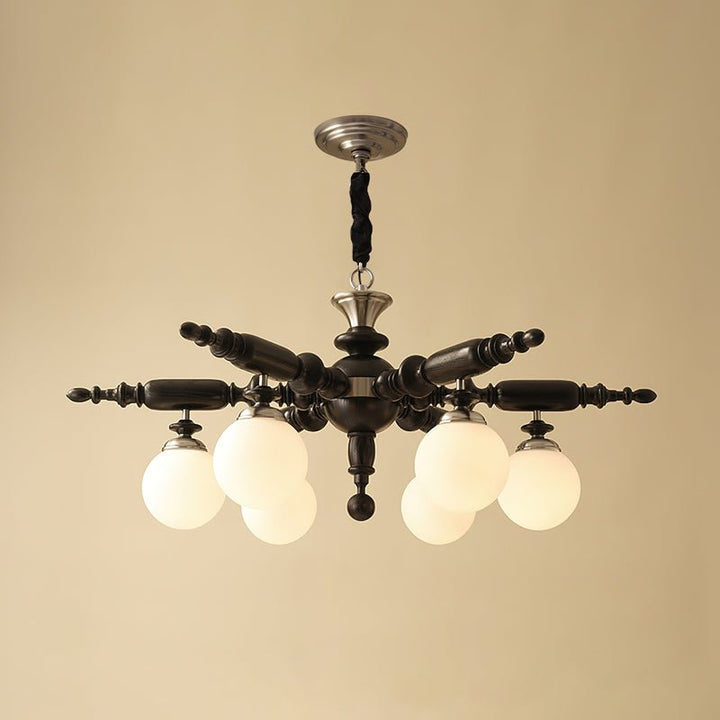 Olvenir lampadario in legno Rustico e vetro