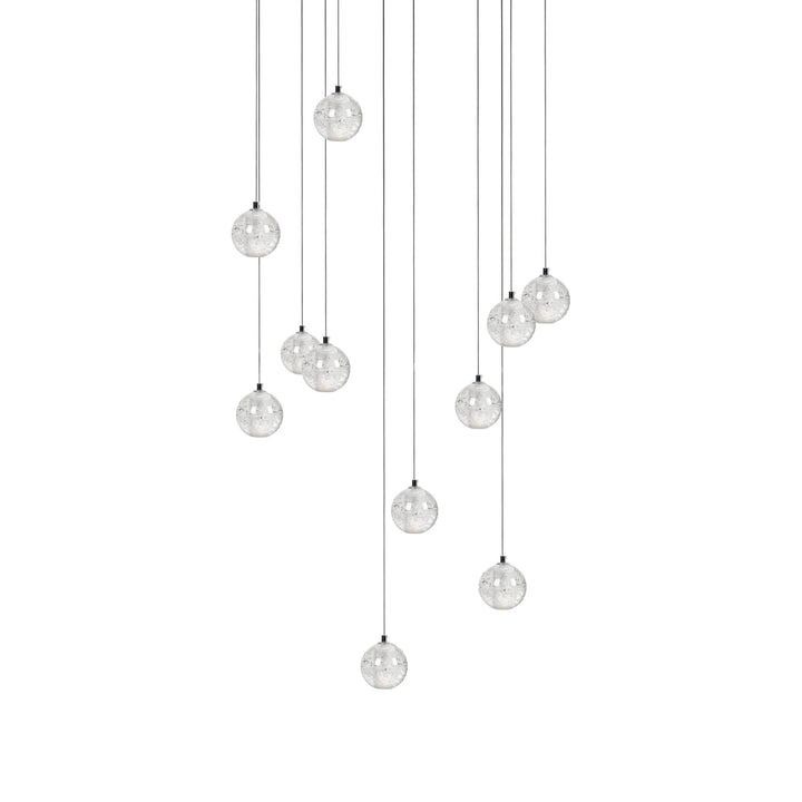 Lampada a sospensione Crystal Bubble grappolo a globo