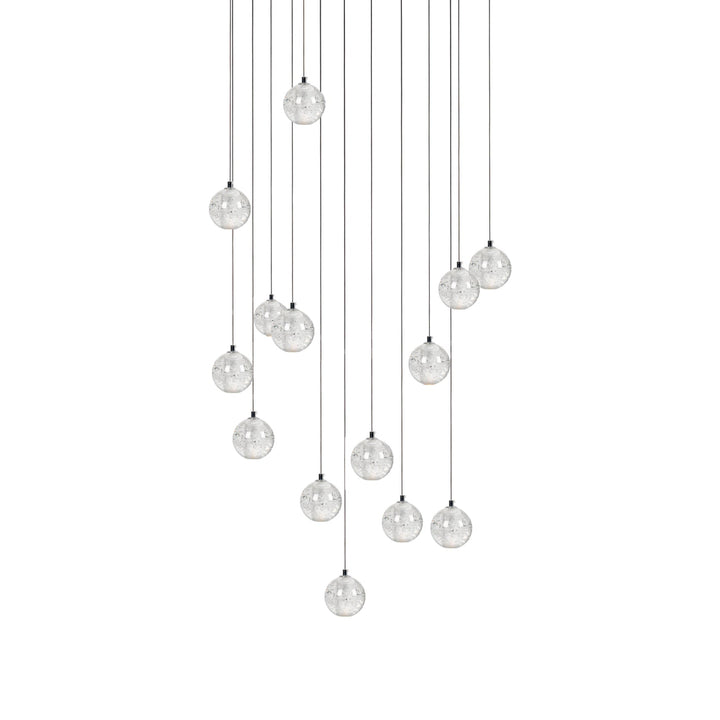Lampada a sospensione Crystal Bubble grappolo a globo
