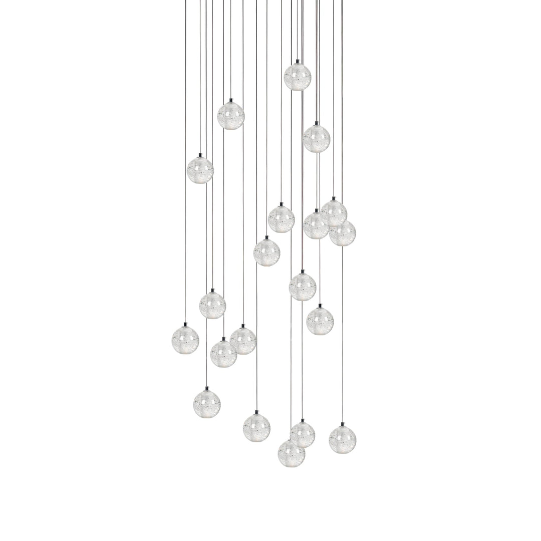 Lampada a sospensione Crystal Bubble grappolo a globo