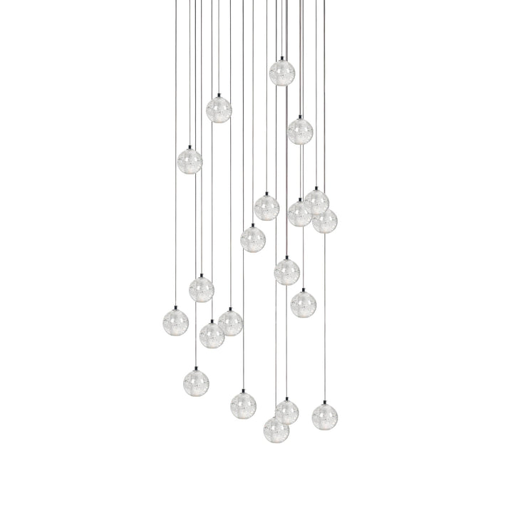 Lampada a sospensione Crystal Bubble grappolo a globo