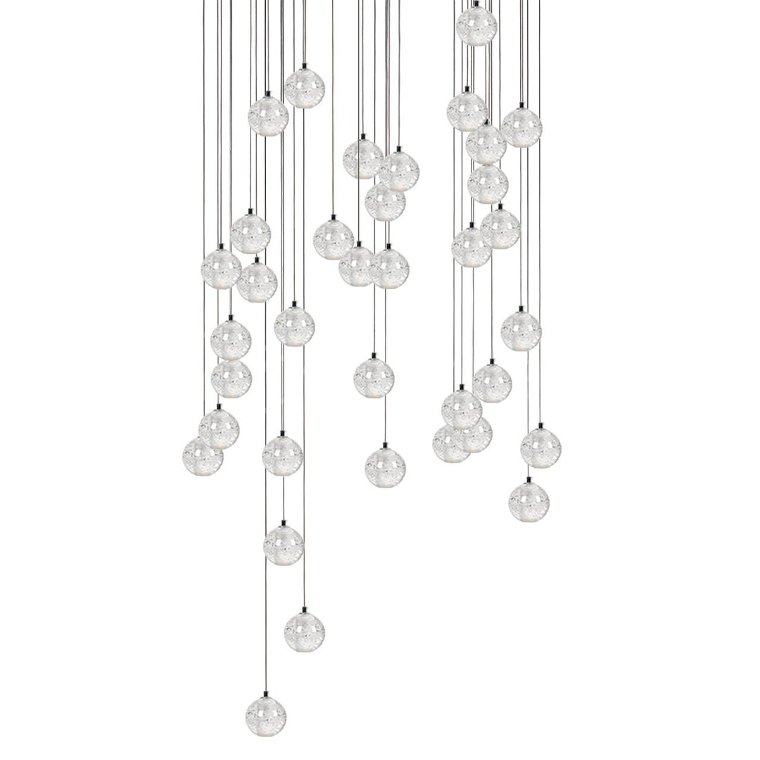 Lampada a sospensione Crystal Bubble grappolo a globo