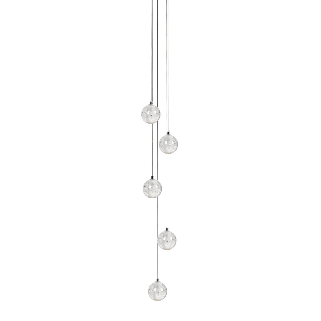Lampada a sospensione Crystal Bubble grappolo a globo