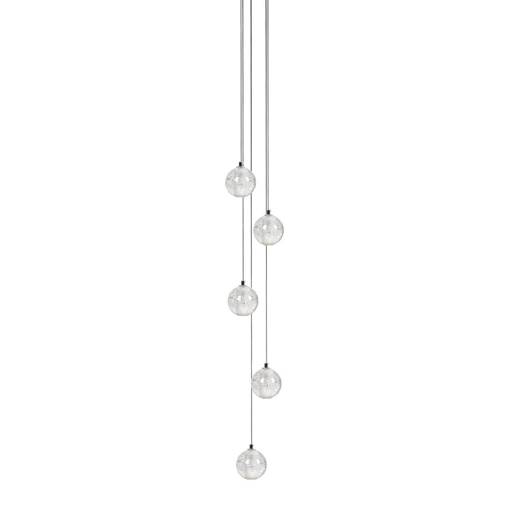 Lampada a sospensione Crystal Bubble grappolo a globo