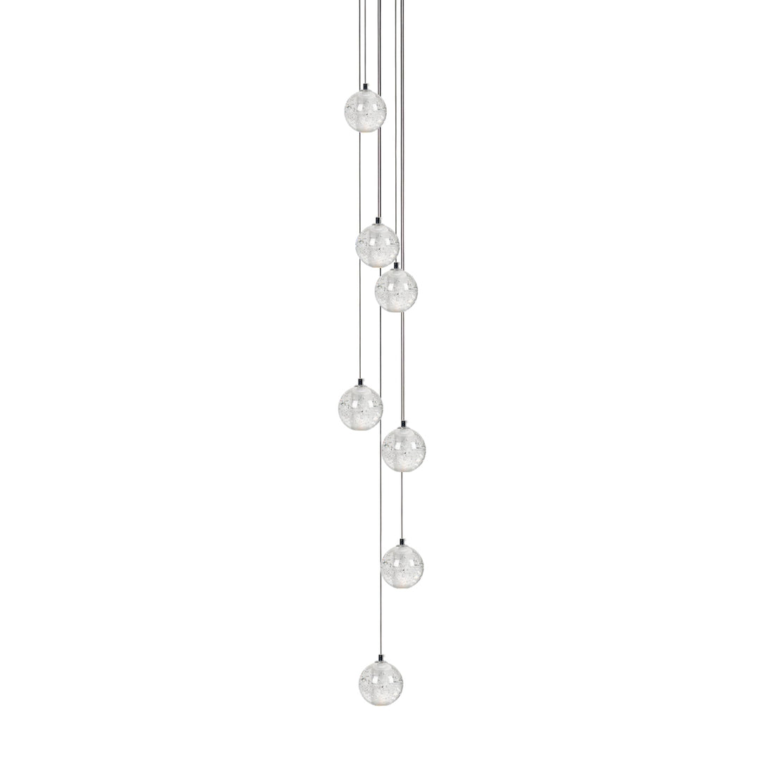 Lampada a sospensione Crystal Bubble grappolo a globo