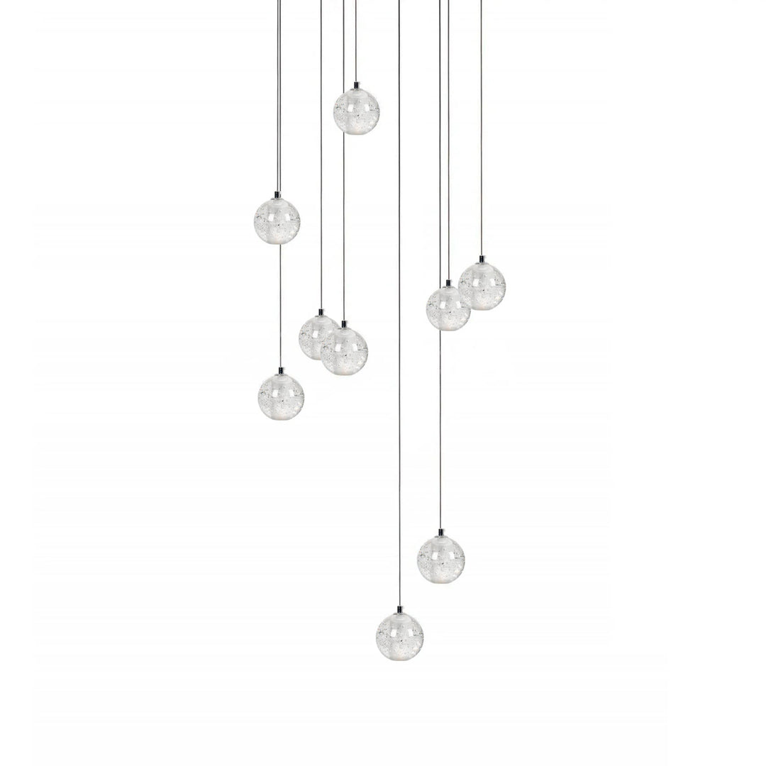 Lampada a sospensione Crystal Bubble grappolo a globo
