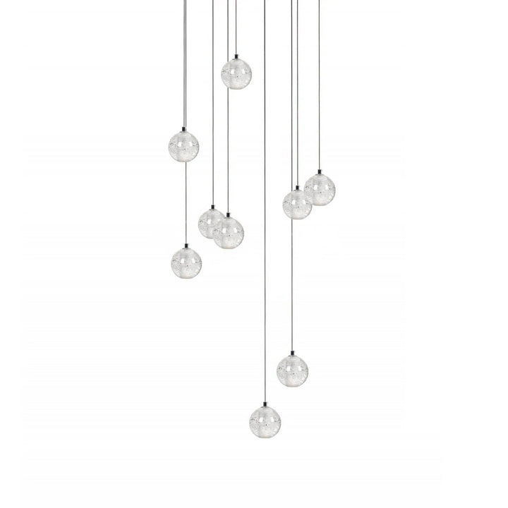 Lampada a sospensione Crystal Bubble grappolo a globo