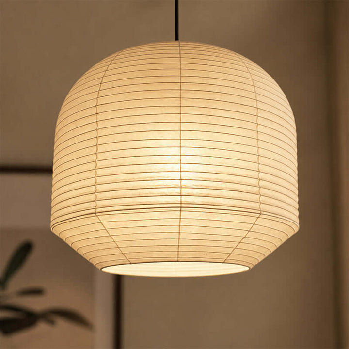 Rounded lampada a sospensione in carta di gelso