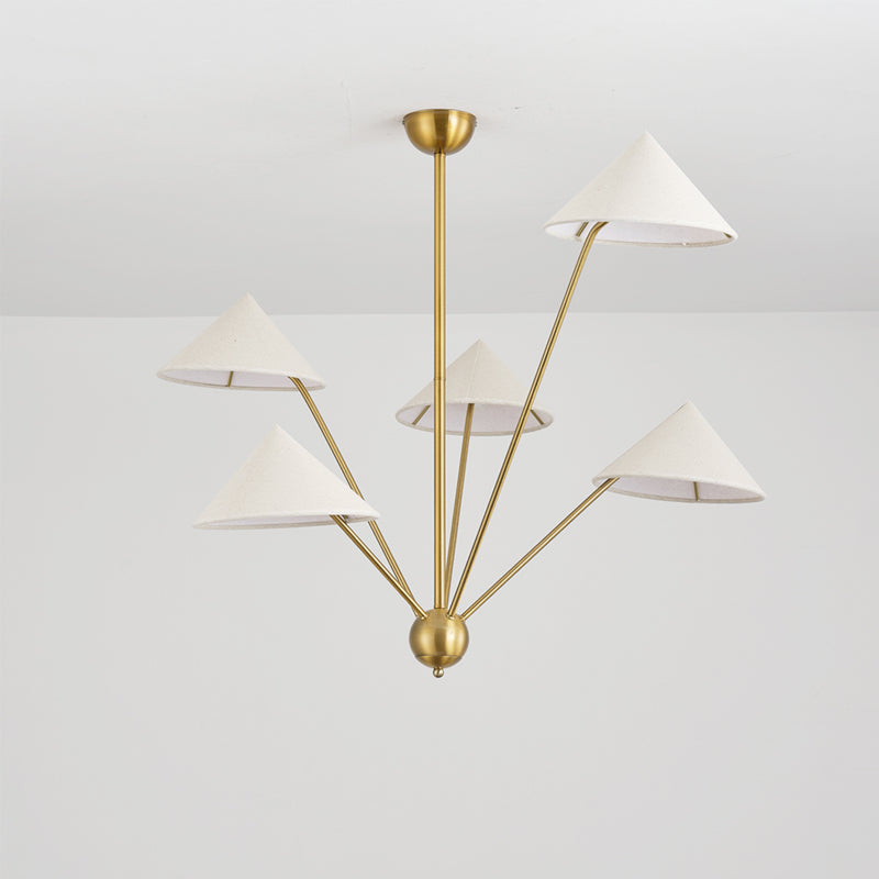 Silva Lampadario a LED Semplice Retrò in Metallo Ottone per Soggiorno/Cucina