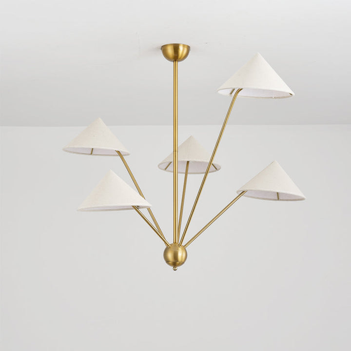 Silva Lampadario a LED Semplice Retrò in Metallo Ottone per Soggiorno/Cucina