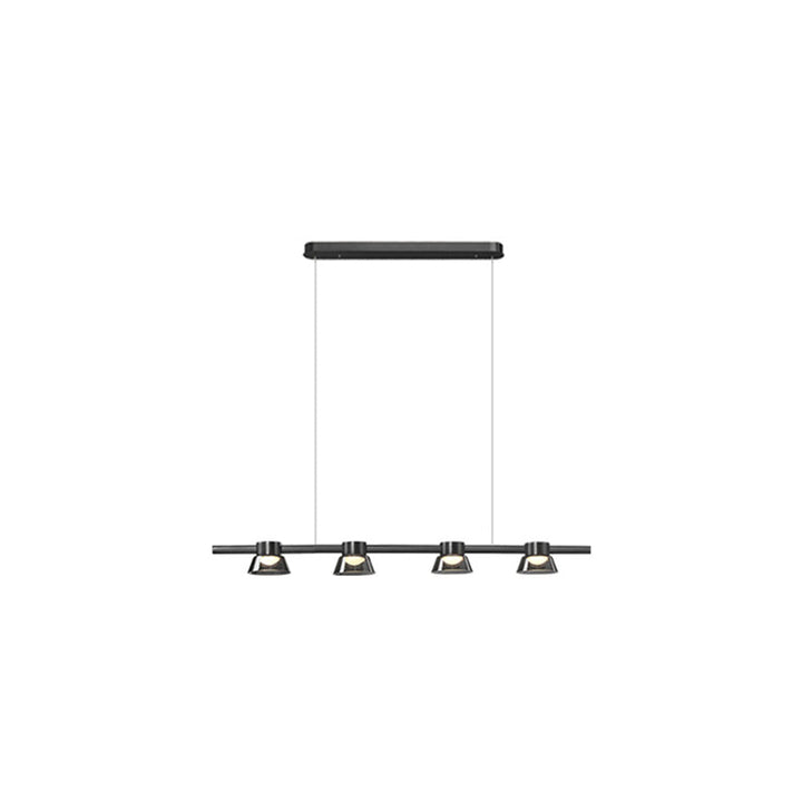 Arisha Moderno LED Lampada a Sospensione Metallo Nero Lineare Sala da Pranzo/Soggiorno/Camera da Letto