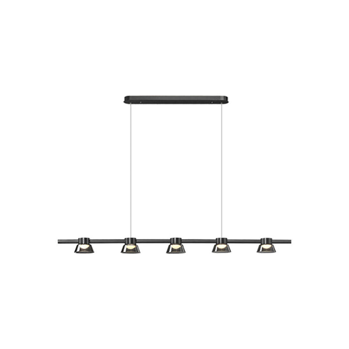 Arisha Moderno LED Lampada a Sospensione Metallo Nero Lineare Sala da Pranzo/Soggiorno/Camera da Letto