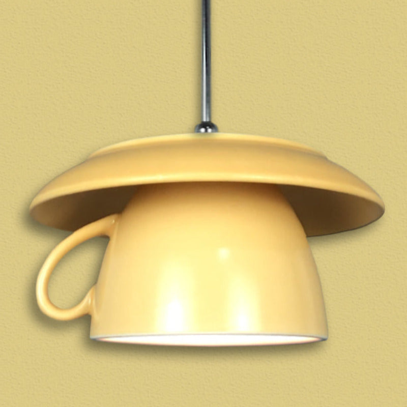 Valentina Pop Arte Tazza Ceramica LED Lampade a Sospensione Studio