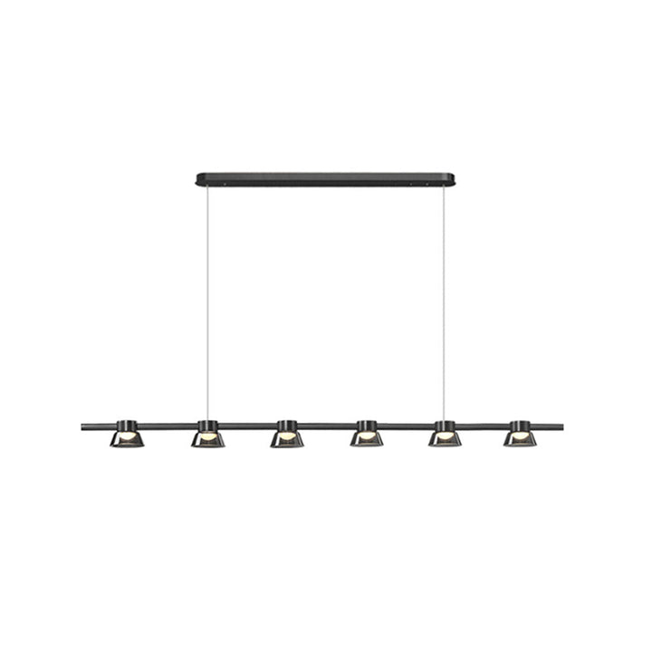 Arisha Moderno LED Lampada a Sospensione Metallo Nero Lineare Sala da Pranzo/Soggiorno/Camera da Letto