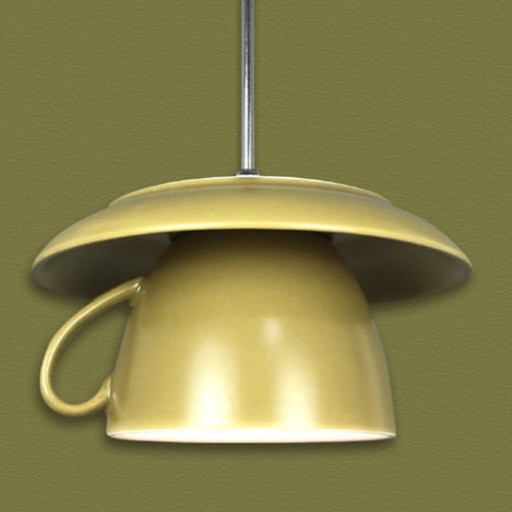 Valentina Pop Arte Tazza Ceramica LED Lampade a Sospensione Studio