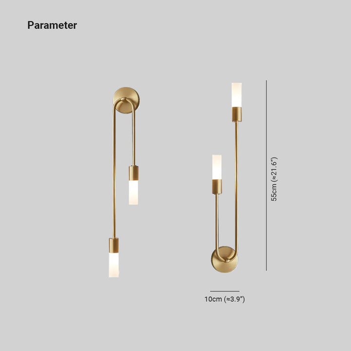 Arisha Moderno LED Applique Metallo Acrilico Oro
