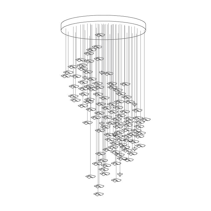 Nephele Crystal Leaf lampadario