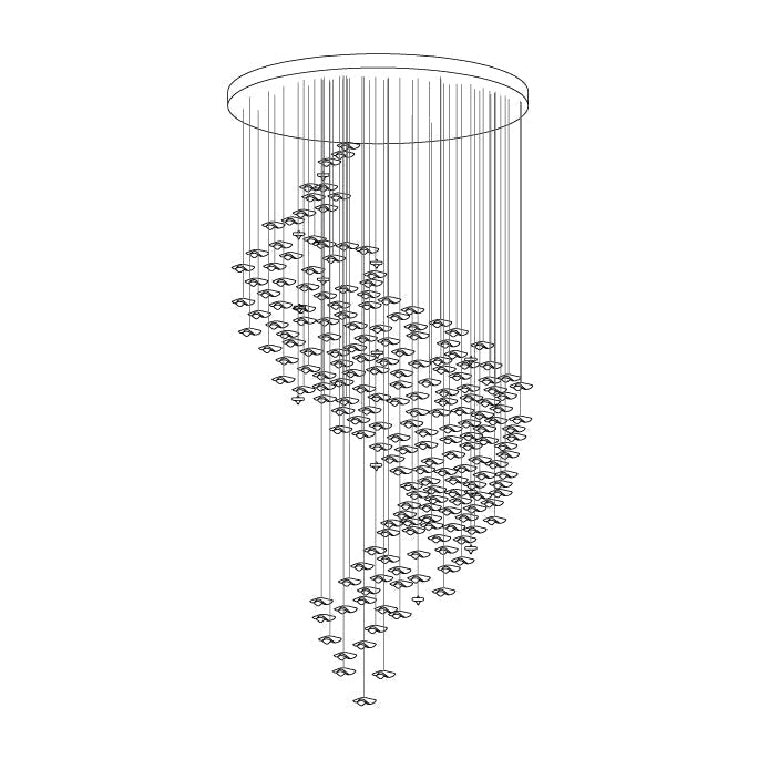 Nephele Crystal Leaf lampadario