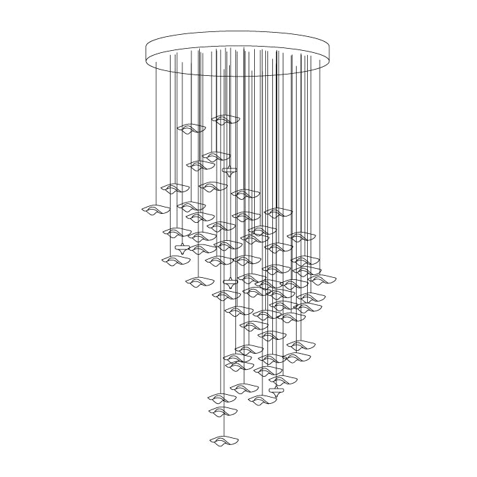 Nephele Crystal Leaf lampadario
