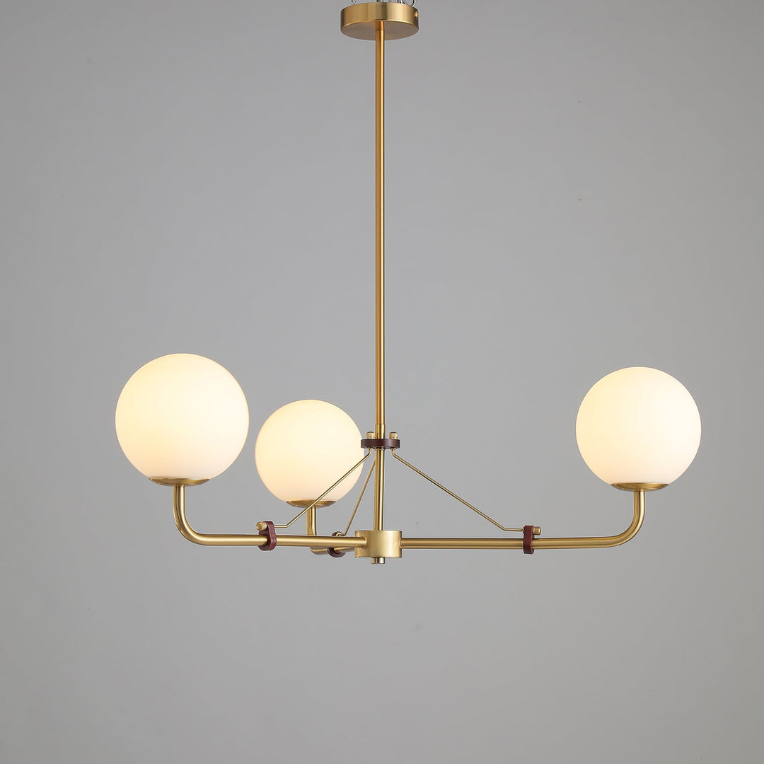 Oriarelle lampadario ottone sfera Savanna elegante