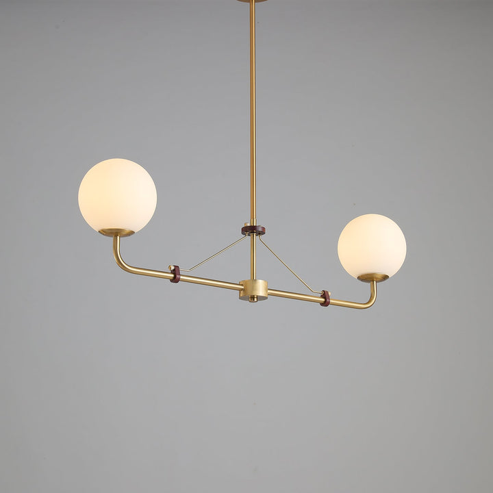 Oriarelle lampadario ottone sfera Savanna elegante