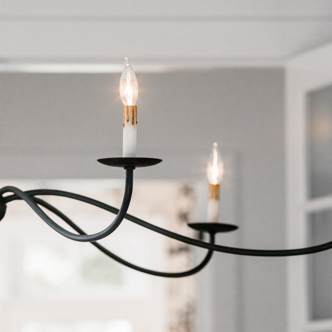 Silva Lampadario ad Arco Stile Candela Rustico
