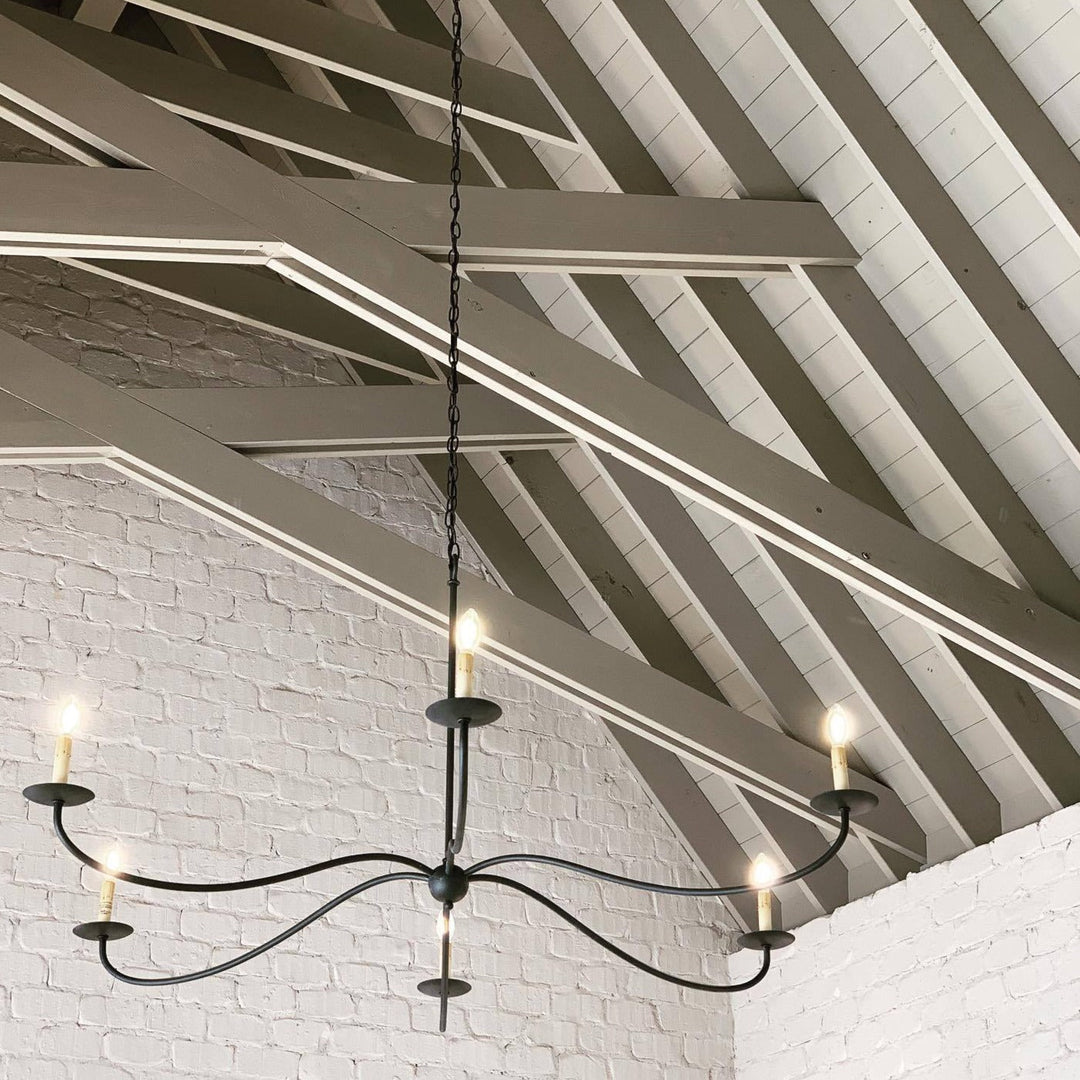 Silva Lampadario ad Arco Stile Candela Rustico