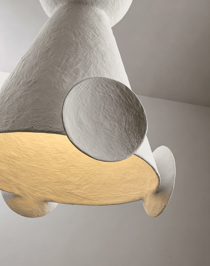 Sculptural lampada a sospensione in cono di gesso