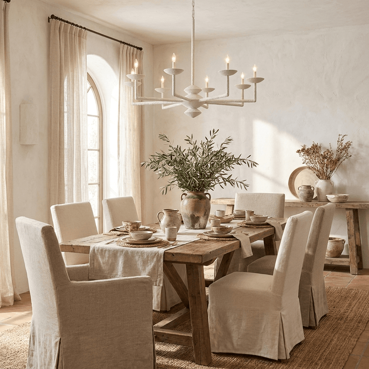 Sculptural lampadario in composito di gesso