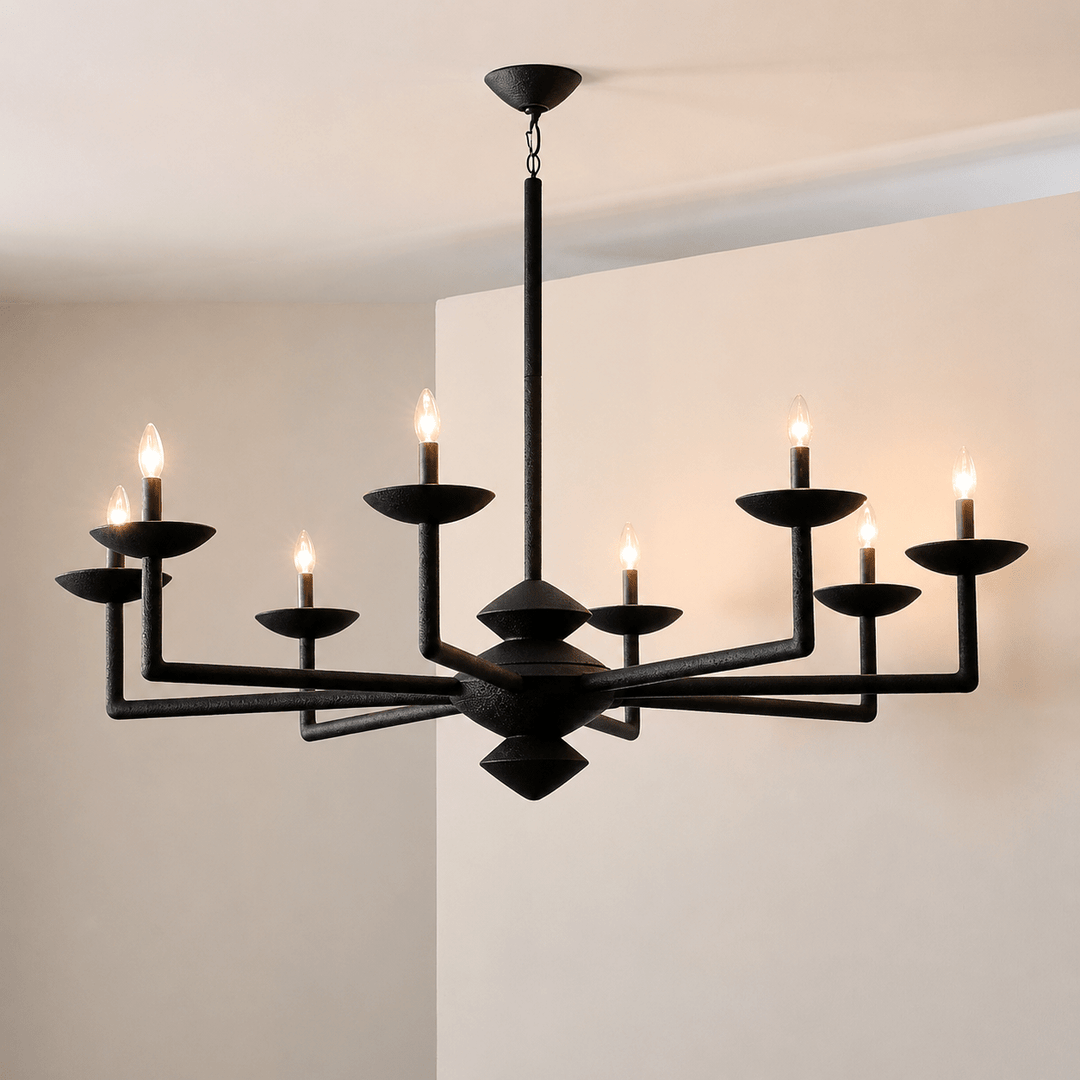 Sculptural lampadario in composito di gesso