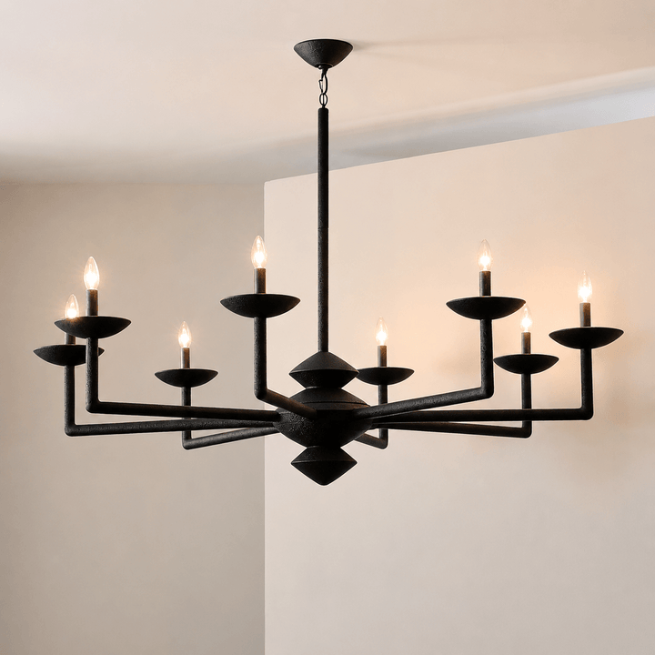 Sculptural lampadario in composito di gesso