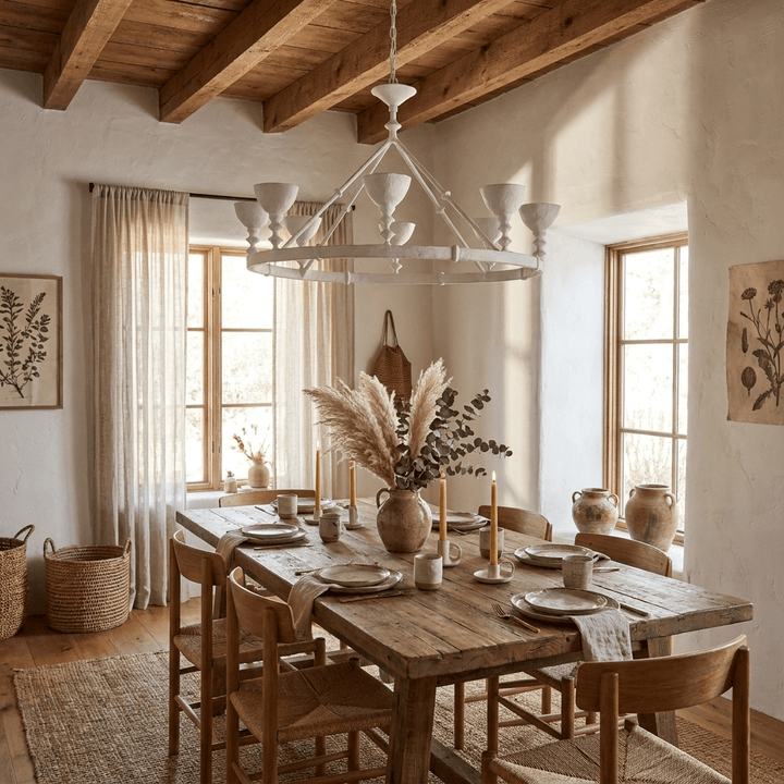Lampadario Chalice in gesso con struttura scultorea