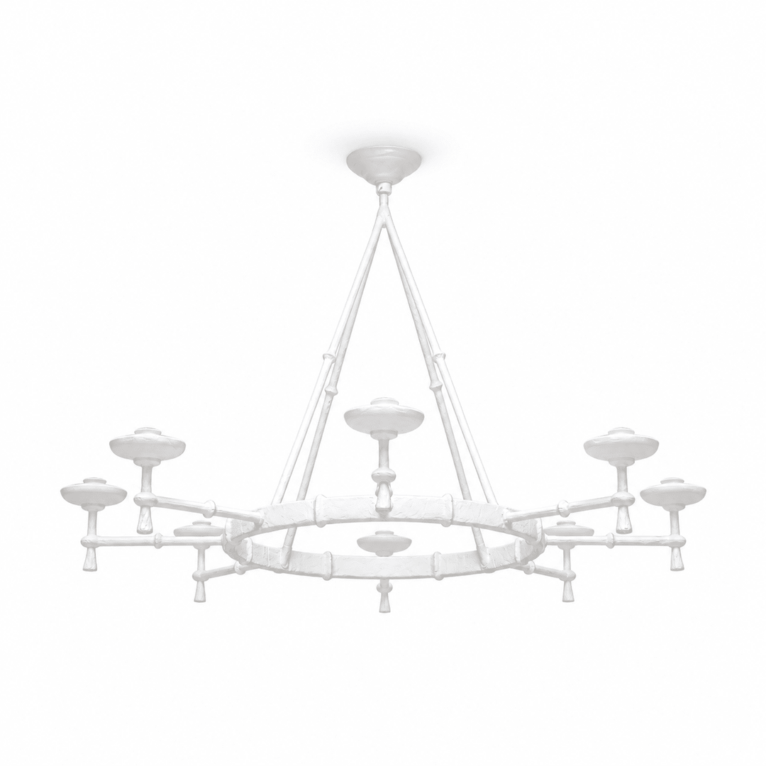 Lampadario Chalice in gesso con struttura scultorea